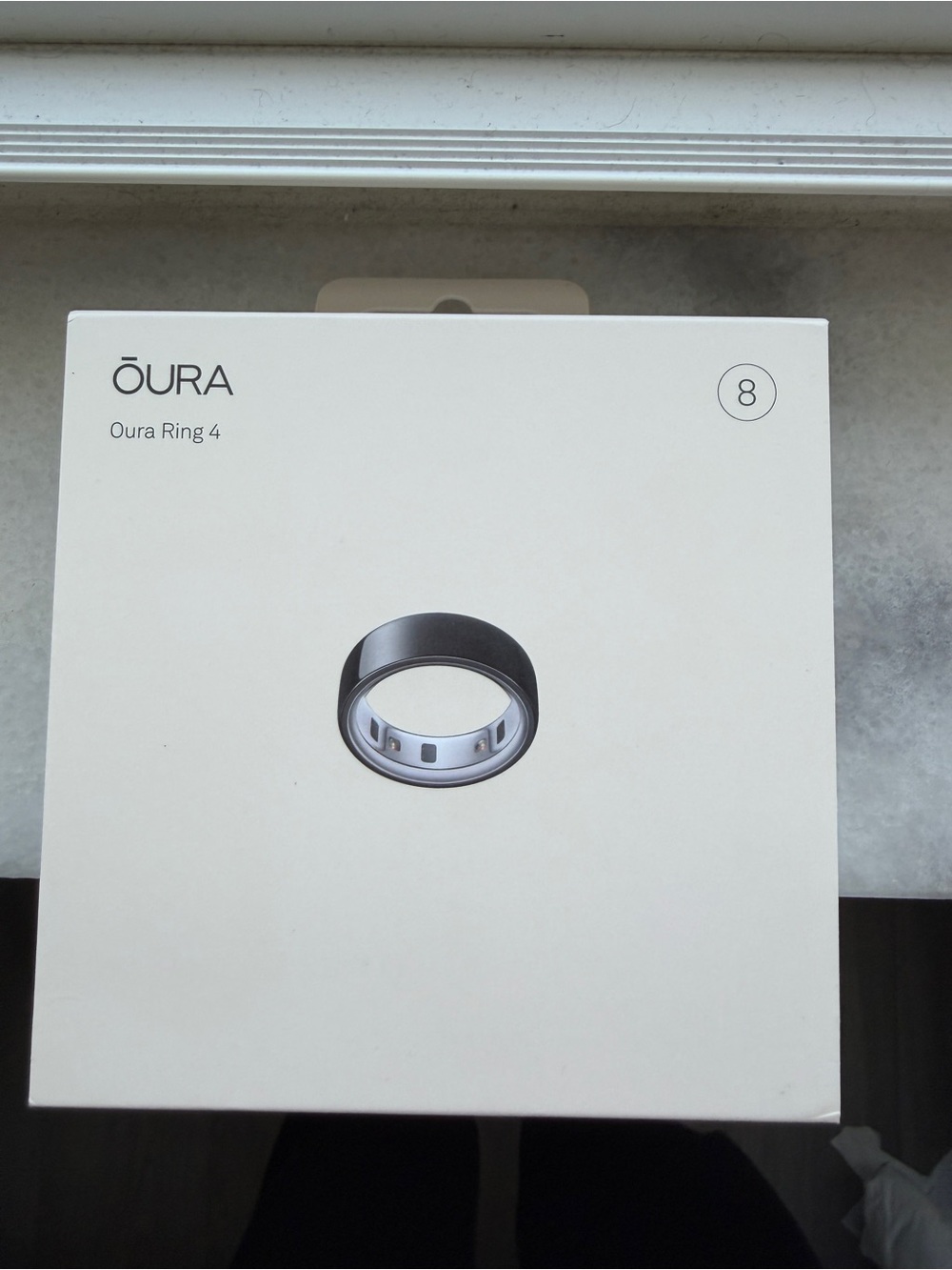 Oura Ring 4 Black Smart Ring (Size 8) GEN4